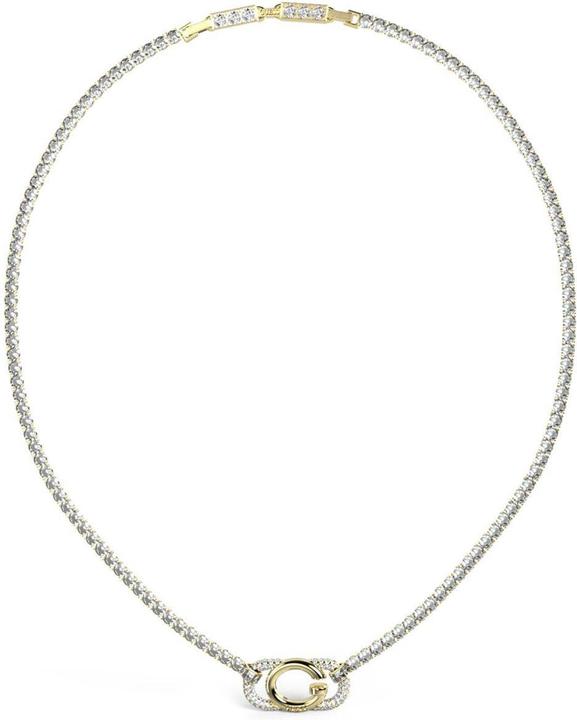 Guess 16-18" G LOGO&CRYSTALS TENNIS Halskette (Edelstahl)