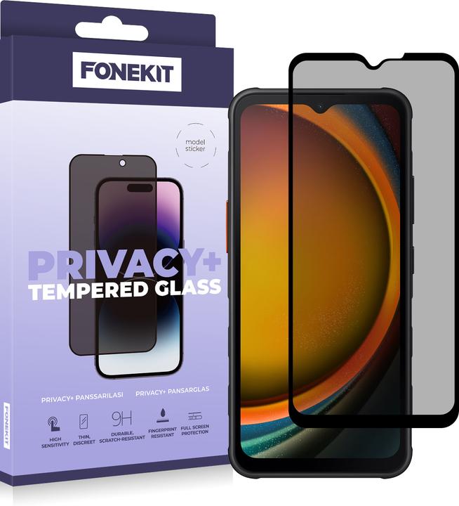 Produktbild FoneKit Privacy+ Full Cover Glass, Samsung Galaxy Xcover7, black (1 Stück, Samsung Galaxy Xcover 7)
