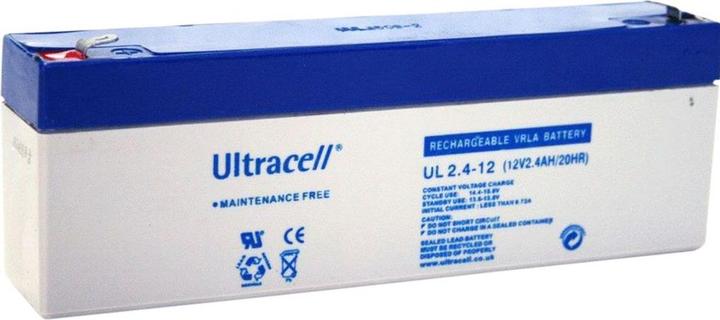 Actual product image Ultracell UL2.4-12 Lead acid battery 12 Volt 2,4 Ah, Faston 187, 4,8mm (12 V, 2.40 Ah)