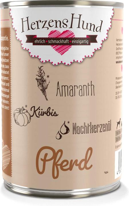 Image du produit HerzensHund Nourriture humide Dinde bio avec légumes bio, 400 g (Adulte, 1 pcs, 450 g)