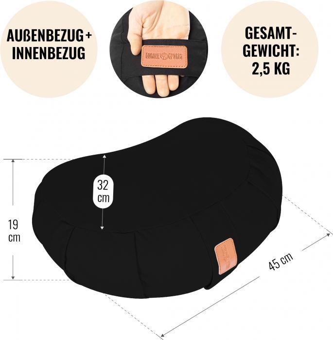Image du produit Gorilla Sports Oreiller en forme de croissant pour le yoga