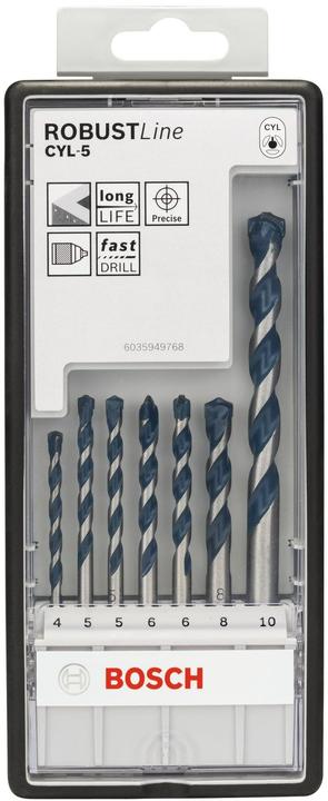Image du produit Bosch Professional Zubehör Carbure de tungstène Foret hélicoïdal pour béton (4, 5, 6, 8, 10 mm)