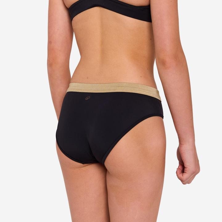 Image du produit Olaian Bas de maillot de bain surf Fille - 900 Buddy noir et or (10, 11, 12)
