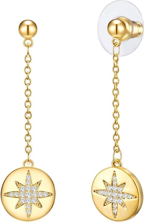 Lulu & Jane Damen Ohrringe Stern Metall - 35618 (Metall-Legierung)