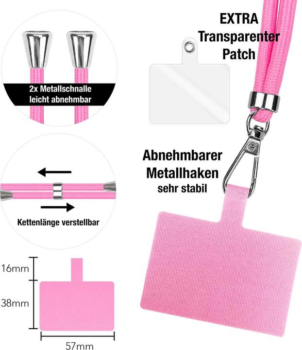 Produktbild Nalia Universal Handykette zum Umhängen mit Pad