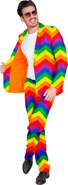 Actual product image Widmann Party Fashion Suit Rainbow Pattern Jacket & Trousers (XL)
