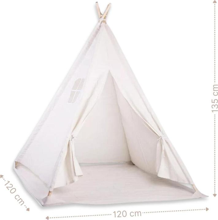 Image du produit Hermex Tipi für Kinder Zelt Spielzelt Kinderzelt Indoor-Zelt