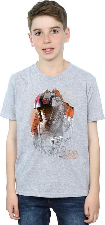 Image du produit Star Wars - T-shirt THE LAST JEDI POE DAMERON BRUSHED - Garçon (128)