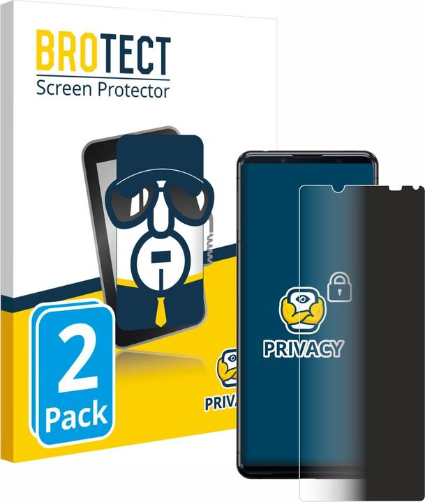 Produktbild BROTECT Sichtschutzfolie Anti-Spy Privacy Folie Blaulicht-Schutz (2 Stück, Sony Xperia 5 II)
