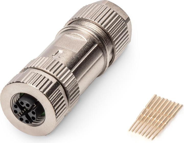 Productafbeelding Digitus M12 Jack X-gecodeerd IP67 CAT 6A, veldmontage