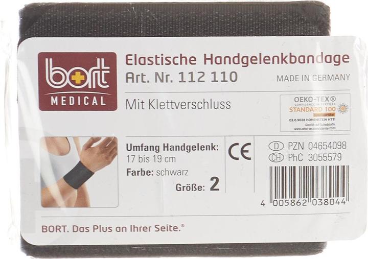 Bort Medical Wrist bandage Velcro 8cm Gr2 -19cm black (2)