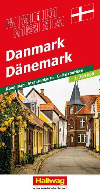 Actual product image Hallwag Strassenkarte Dänemark 1:300.000