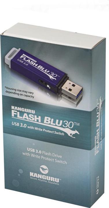 Produktbild Kanguru FlashBlu30 USB 3.0 with Write Protect Switch (32 GB, USB 3.0)