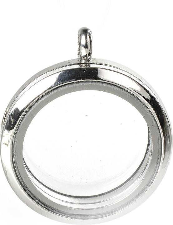 Produktbild Hobby & Crafting Fun Medaillon-Anhänger "Rund", Ø ca. 2,9cm, Metall / Glass (Metall)