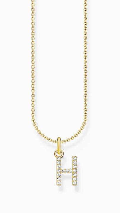 Image du produit Thomas Sabo Chaîne avec pendentif lettre H plaqué or (38 - 45 cm)