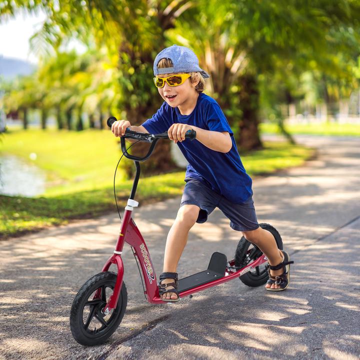 Actual product image Homcom Children's scooter anti-slip tread, metal bike stand for parking