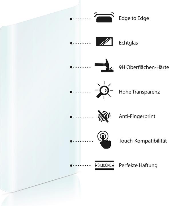 Produktbild Savvies Full-Screen Displayschutz Panzerglas Schutzglas (2 Stück, OnePlus 9)