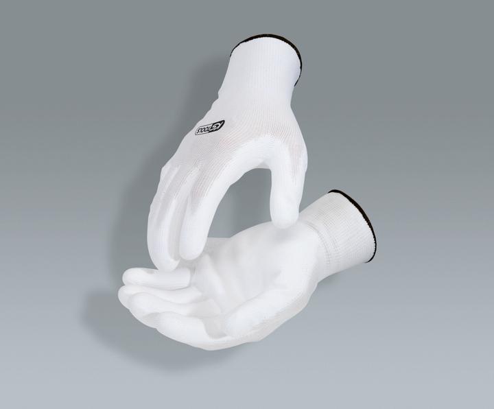 Produktbild KS Tools Mikro-Feinstrickhandschuhe-weiss, 9, 12 Paar (9)