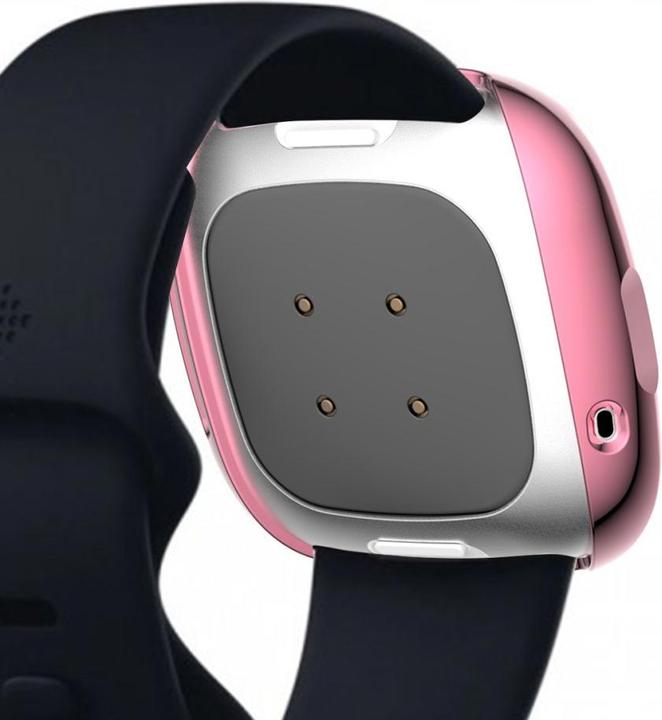 Actual product image Cover-Discount Fitbit Versa 3 / Sense - Rubber Protection Case pink