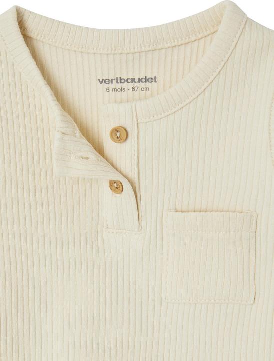 Actual product image Vertbaudet Geripptes Baby Top Oeko-Tex (80)