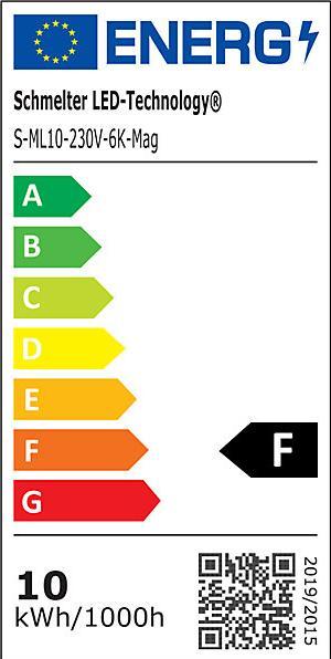 Etichetta energetica kaiserkraft Lampada a LED con braccio a snodo Workis 10, 10 W, 830 lm, IP65, 6000 K, bianco (830 lm)