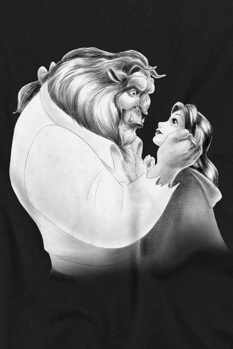 Actual product image Beauty And The Beast Childrens/Kids Sketch T-Shirt (140)