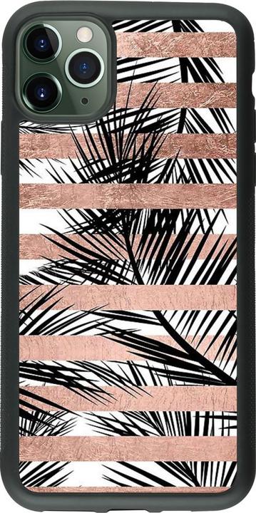 Actual product image PhoneLook Cover Silicone black Palm trees gold stripes (Apple iPhone 11 Pro Max)