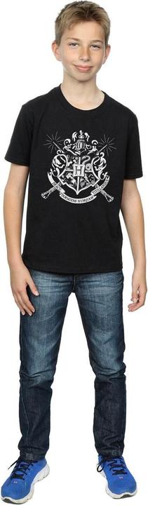 Actual product image Boys Hogwarts Badge Wands T-Shirt (140, 146)