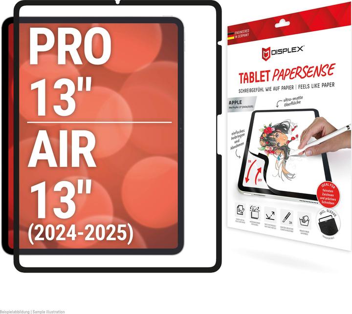 Actual product image Displex Tablet Papersense, Tablet Paper Feeling Schutzfolie (1 Piece, iPad Pro 13 2024 (M4), iPad Air 13 2024 (M2))