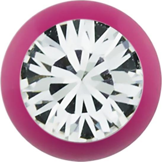 Produktbild Star Piercing Micro Kugel pink mit Swarovski silber (ohne Messing, Chirurgenstahl 316L)
