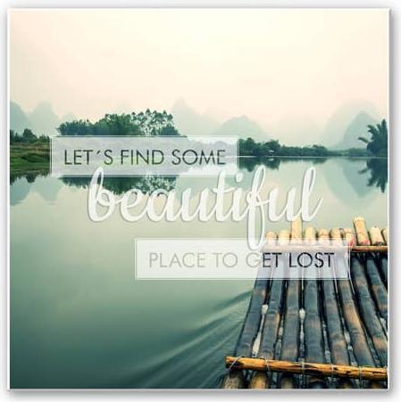 Produktbild Trenddeko Let's find some beautiful Place - quadratisch (30 x 30 cm)