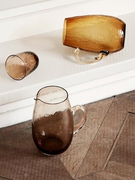 Actual product image Broste Copenhagen HAMMERED drinking glass brown 0.335 l (1 piece) (0.34 l, 1 x)