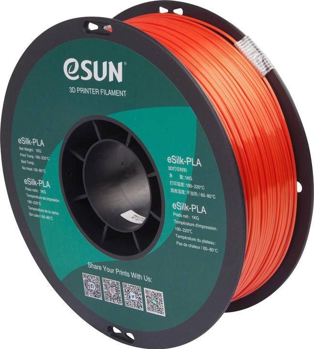 eSUN EPLA-SILK 1,75mm JACINTH 1kg 3D FILAMENT (PLA, 1.75 mm, 1000 g, Rot)
