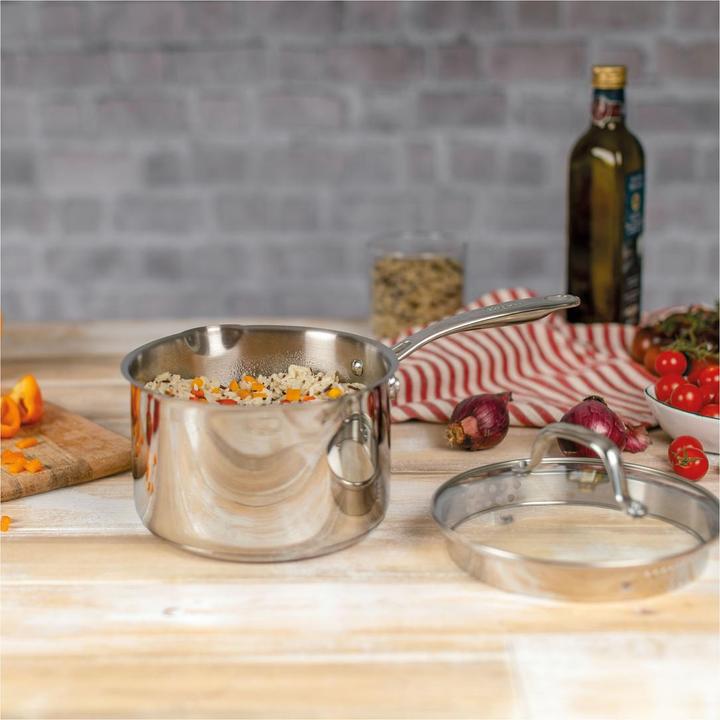 Produktbild Kuhn Rikon ALLROUND PLUS Stielkasserolle (18 cm, Stielkasserolle, Edelstahl)