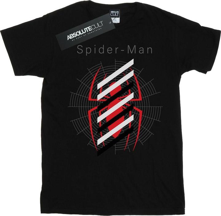 SpiderMan Logo Stripes TShirt (M)