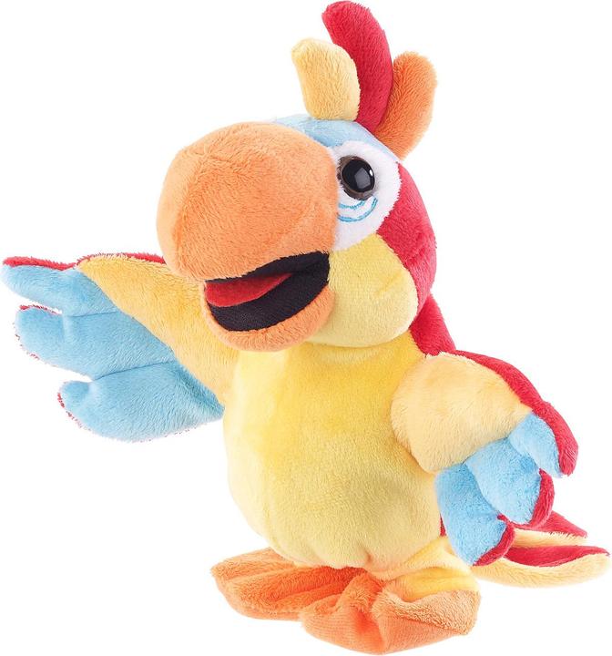 Playtastic 2er-Set sprechende Plüsch-Papageien mit Mikrofon, sprechen nach, 22 cm (25 cm)