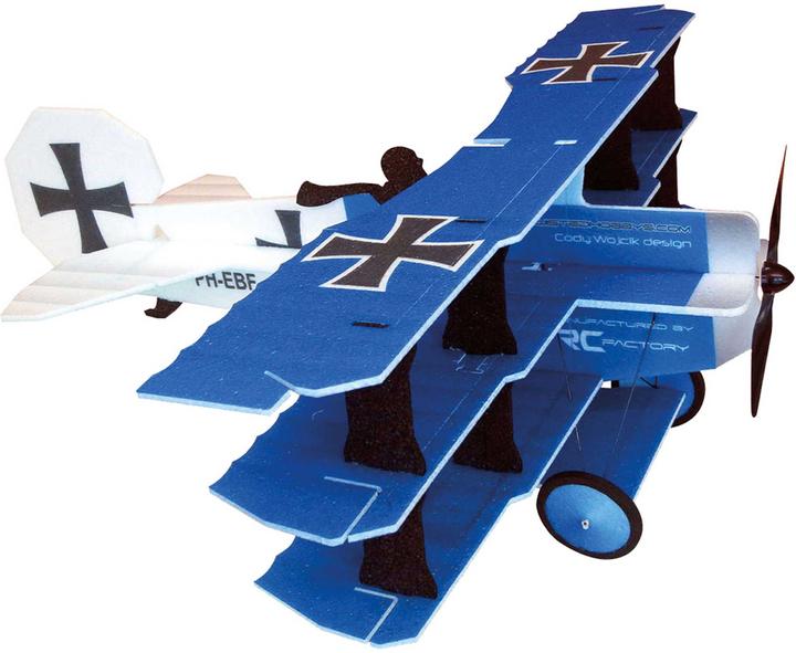 Actual product image RC Factory RC-Factory Crack FOKKER Dr.1 Triplane blue LITE series (Aerobatics)