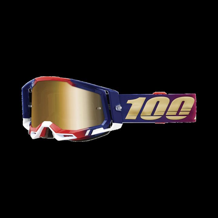 Image du produit 100% Racecraft 2 Goggle United - True Gold Mirror (Bleu, Red, True Gold Mirror)