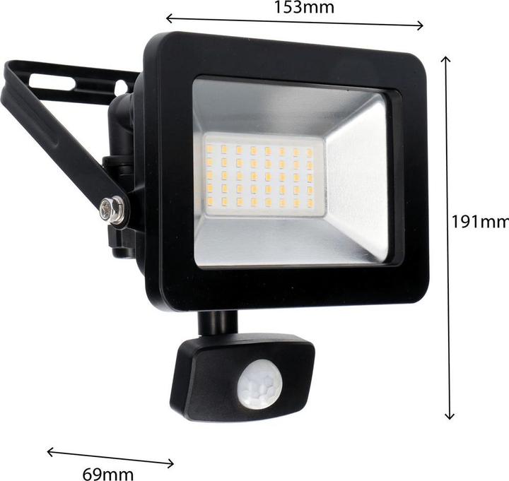 Image du produit Shada LED Spot a/sensor 30W noir