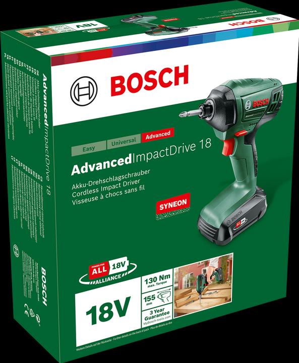 Actual product image Bosch Home & Garden 18V Battery Impact Drill AdvancedImpactDrive 18 (Rechargeable battery operated)