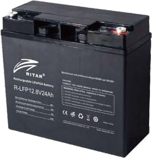 Produktbild Ritar LiFePO4 Batterie 12,8V 24Ah (12.80 V, 24 Ah)