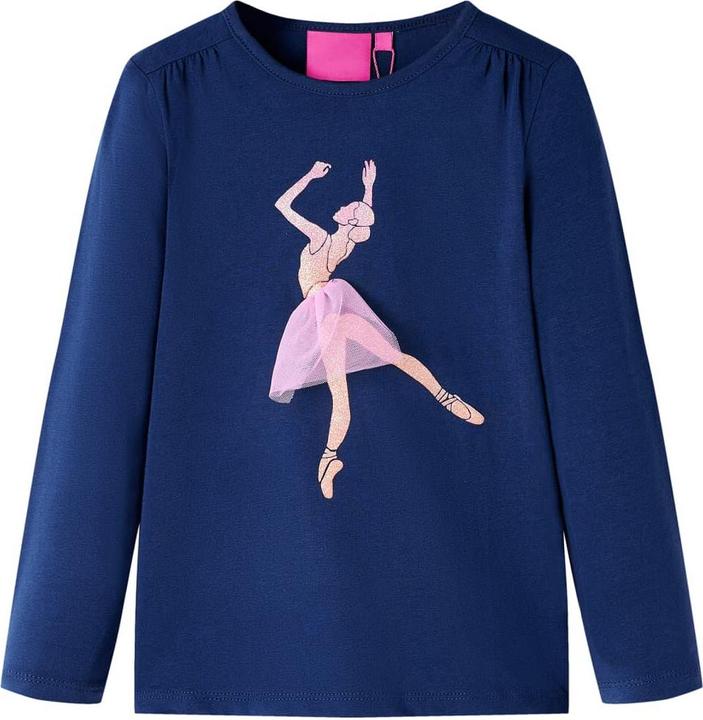 Immagine prodotto VidaXL Camicia da bambino a maniche lunghe blu navy 128,Materiale: 95 % cotone (128)