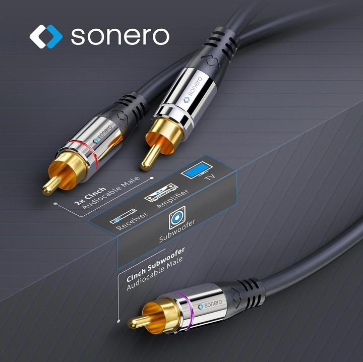 Immagine prodotto Sonero Cavo a Y per subwoofer (5 m, Cinch)