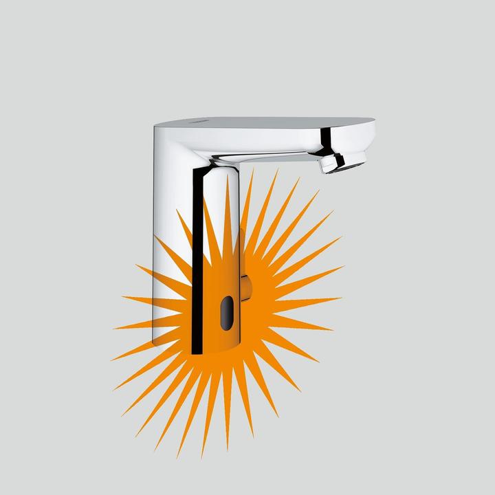 Produktbild Grohe Eurosmart CE Infrarot-Waschtischarmatur mit Temperaturregulierung, netzbetrieben