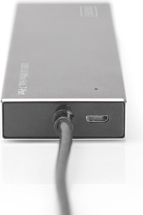 Produktbild Digitus Hub 7-port USB 3.0 SuperSpeed, Power Supply, HQ aluminum (USB-A, 7 Ports)