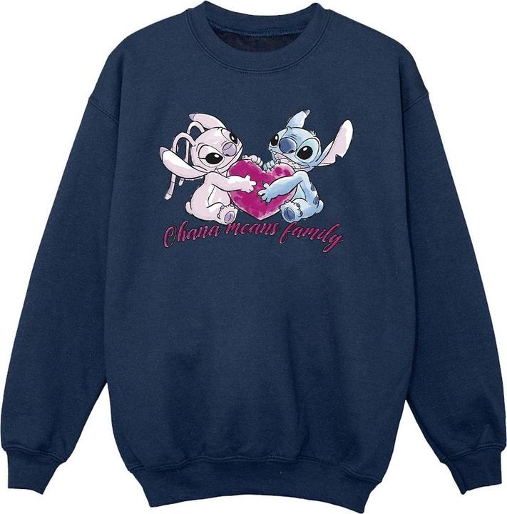 Disney Lilo And Stitch Ohana Heart With Angel Sweatshirt Mädchen