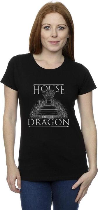 Actual product image Game of Thrones Womens/Ladies Throne Text Cotton T-Shirt (L)