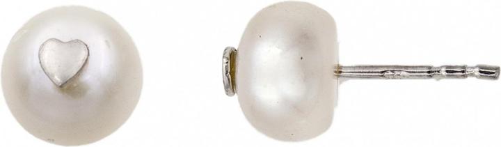 Produktbild Passion Ohrringe Aus Rhodiiertem Silber – Zuchtperle – Herz (MAT BIJOU, COU BIJOU)