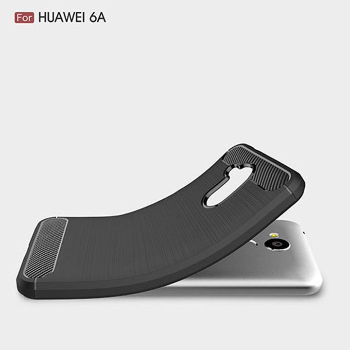 Produktbild König Design Huawei Honor 6A Pro Handy Hülle TPU Case Carbon Fiber Schutz Cover Schwarz Neu (Honor 6A)
