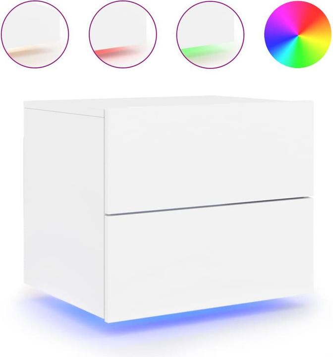 Produktbild VidaXL Wand-Nachttische mit LED-Leuchten (50 x 39 x 41 cm)
